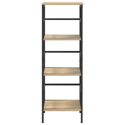Bookshelf 3-Tier 40 x 29.5 x 115 cm Engineered Wood Sonoma Oak