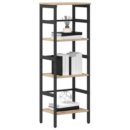 Bookshelf 3-Tier 40 x 29.5 x 115 cm Engineered Wood Sonoma Oak