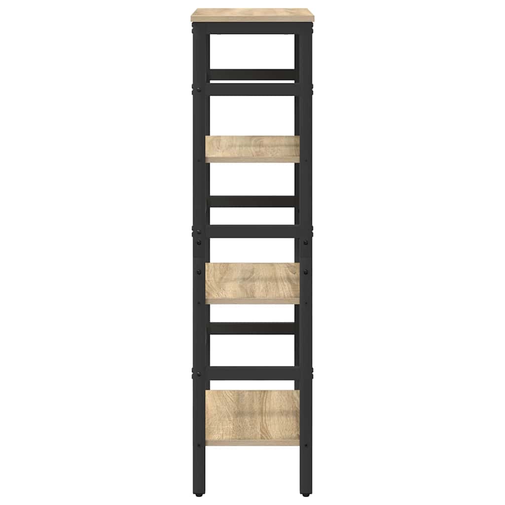 Bookshelf 3-Tier 40 x 29.5 x 115 cm Engineered Wood Sonoma Oak