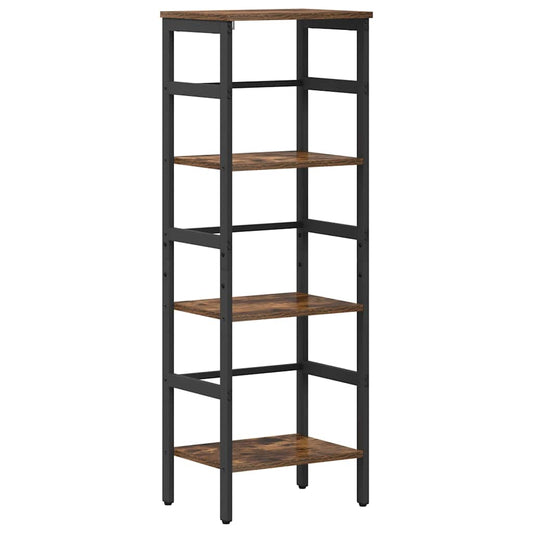 Bookshelf 3-Tier 40 x 29.5 x 115 cm Engineered Wood Smoked Oak