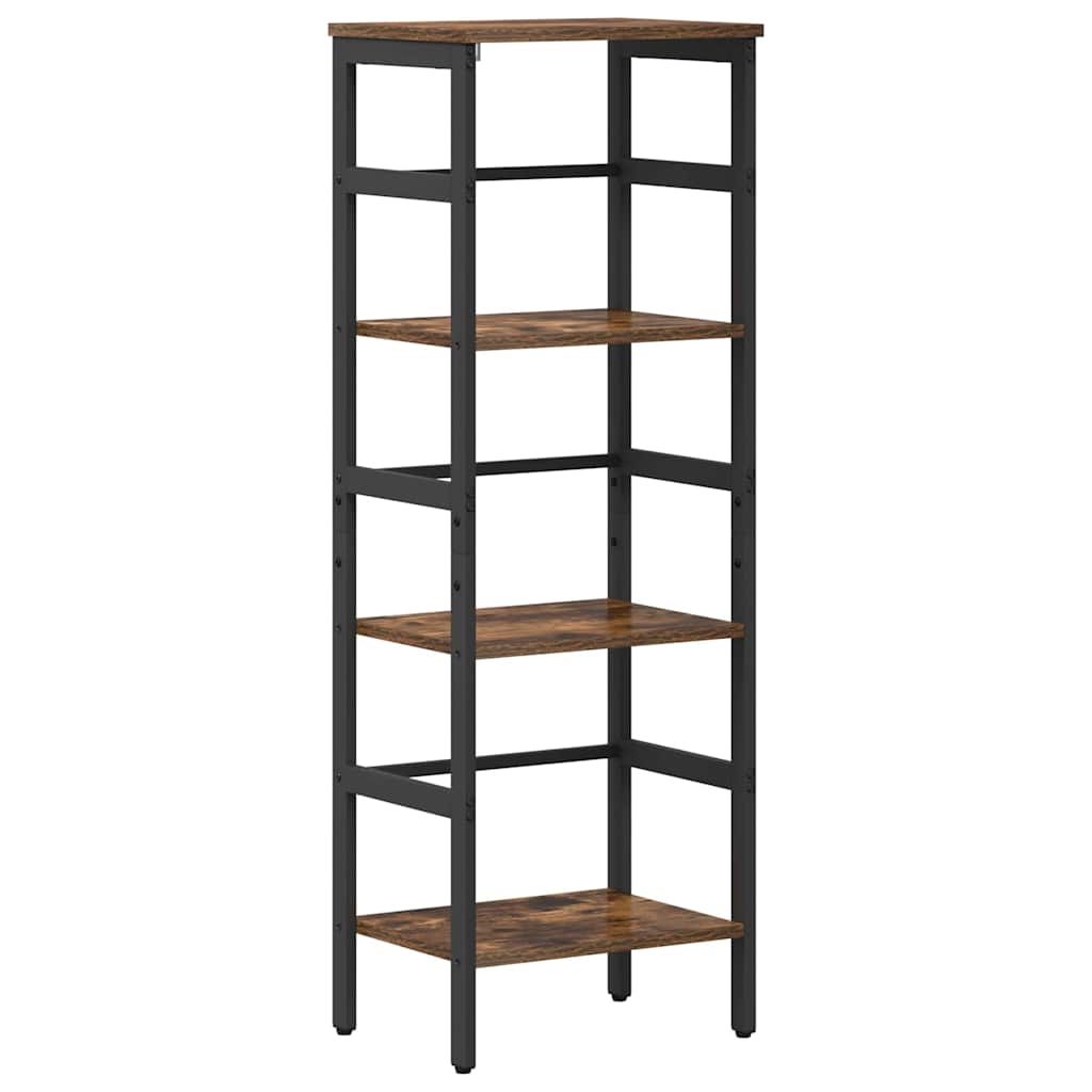 Bookshelf 3-Tier 40 x 29.5 x 115 cm Engineered Wood Smoked Oak