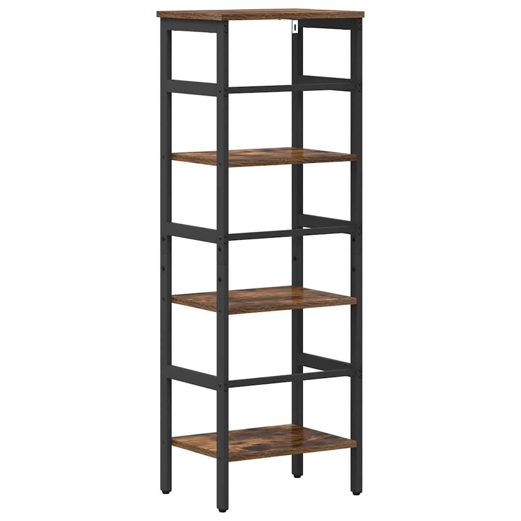 Bookshelf 3-Tier 40 x 29.5 x 115 cm Engineered Wood Smoked Oak