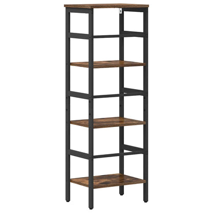 Bookshelf 3-Tier 40 x 29.5 x 115 cm Engineered Wood Smoked Oak
