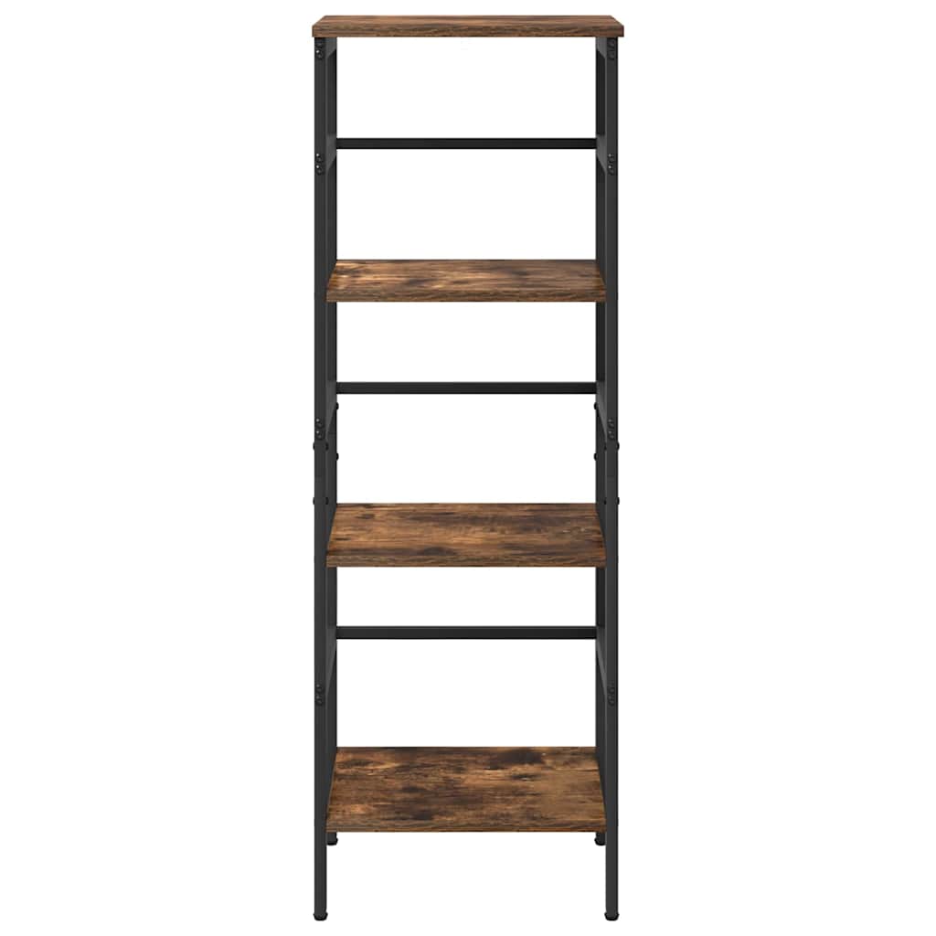 Bookshelf 3-Tier 40 x 29.5 x 115 cm Engineered Wood Smoked Oak