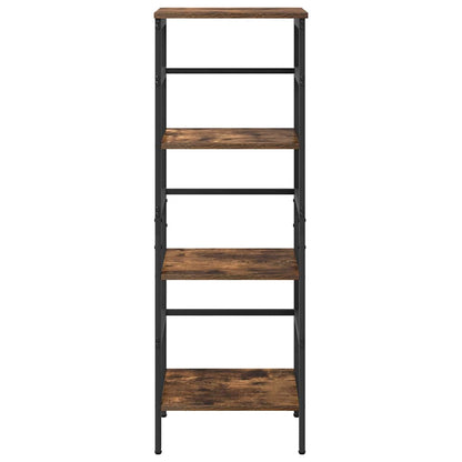 Bookshelf 3-Tier 40 x 29.5 x 115 cm Engineered Wood Smoked Oak