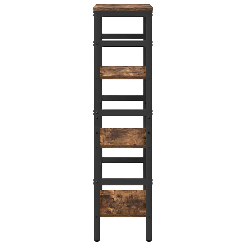 Bookshelf 3-Tier 40 x 29.5 x 115 cm Engineered Wood Smoked Oak
