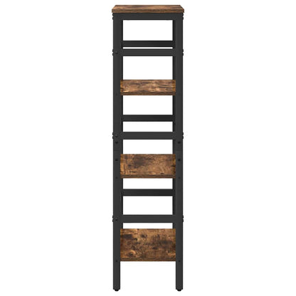 Bookshelf 3-Tier 40 x 29.5 x 115 cm Engineered Wood Smoked Oak