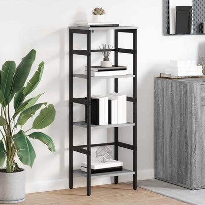 Bookshelf Grey Sonoma 40 x 29.5 x 115 cm Engineered Wood