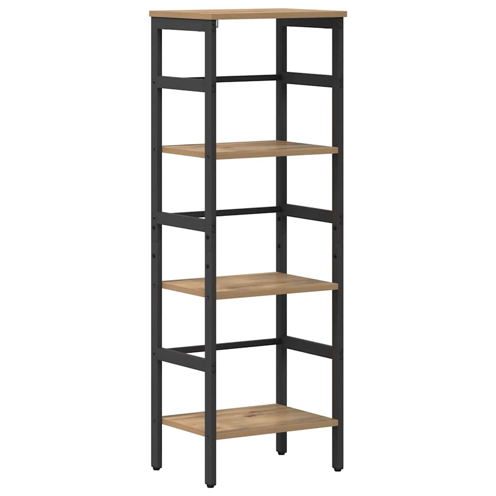 Bookshelf 3-Tier 40 x 29.5 x 115 cm Engineered Wood Artisan Oak