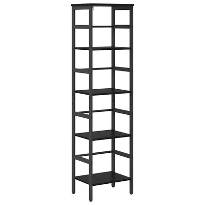 Bookshelf 4-Tier 40 x 29.5 x 149 cm Engineered Wood Black Oak