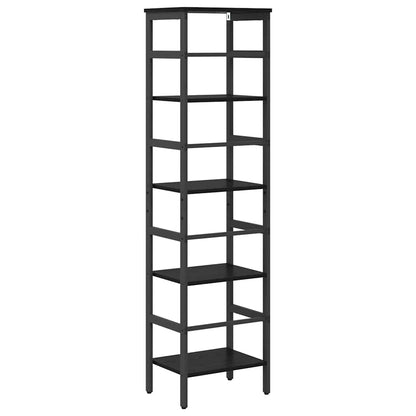 Bookshelf 4-Tier 40 x 29.5 x 149 cm Engineered Wood Black Oak