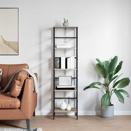 Bookshelf 4-Tier 40 x 29.5 x 149 cm Engineered Wood Sonoma Oak