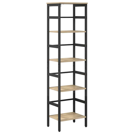 Bookshelf 4-Tier 40 x 29.5 x 149 cm Engineered Wood Sonoma Oak
