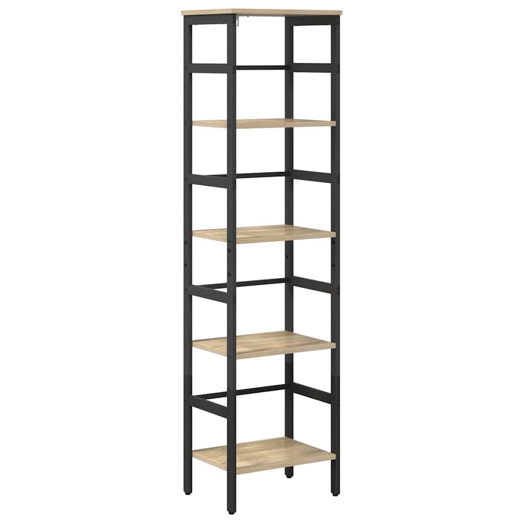 Bookshelf 4-Tier 40 x 29.5 x 149 cm Engineered Wood Sonoma Oak