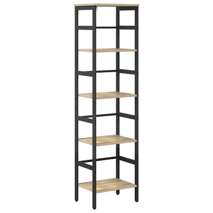 Bookshelf 4-Tier 40 x 29.5 x 149 cm Engineered Wood Sonoma Oak