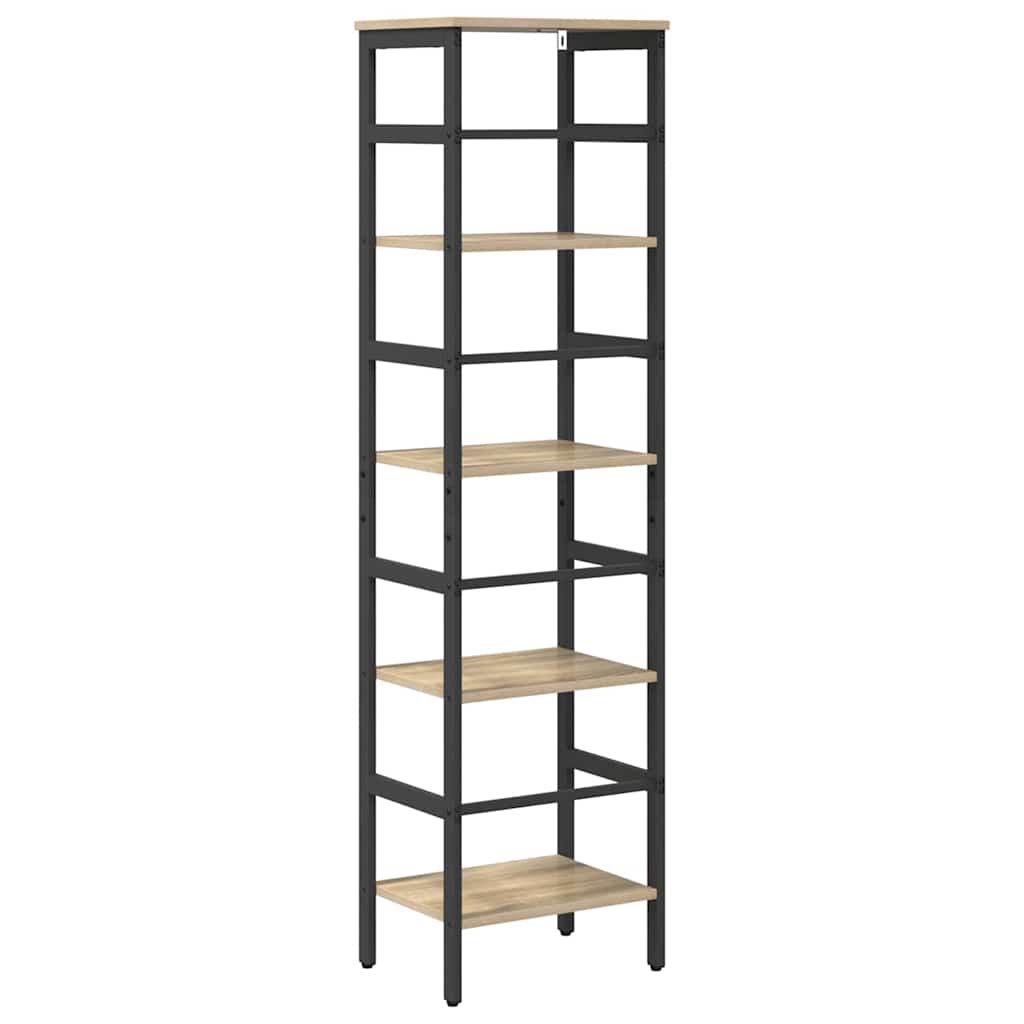 Bookshelf 4-Tier 40 x 29.5 x 149 cm Engineered Wood Sonoma Oak