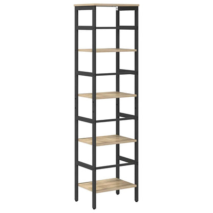 Bookshelf 4-Tier 40 x 29.5 x 149 cm Engineered Wood Sonoma Oak