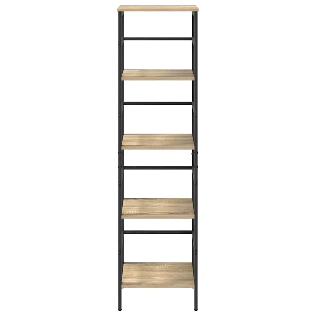Bookshelf 4-Tier 40 x 29.5 x 149 cm Engineered Wood Sonoma Oak