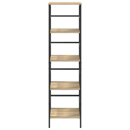 Bookshelf 4-Tier 40 x 29.5 x 149 cm Engineered Wood Sonoma Oak