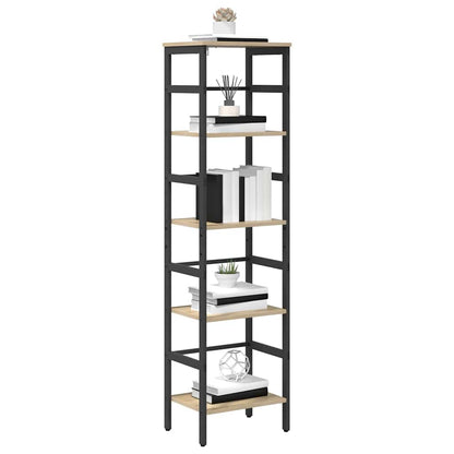 Bookshelf 4-Tier 40 x 29.5 x 149 cm Engineered Wood Sonoma Oak
