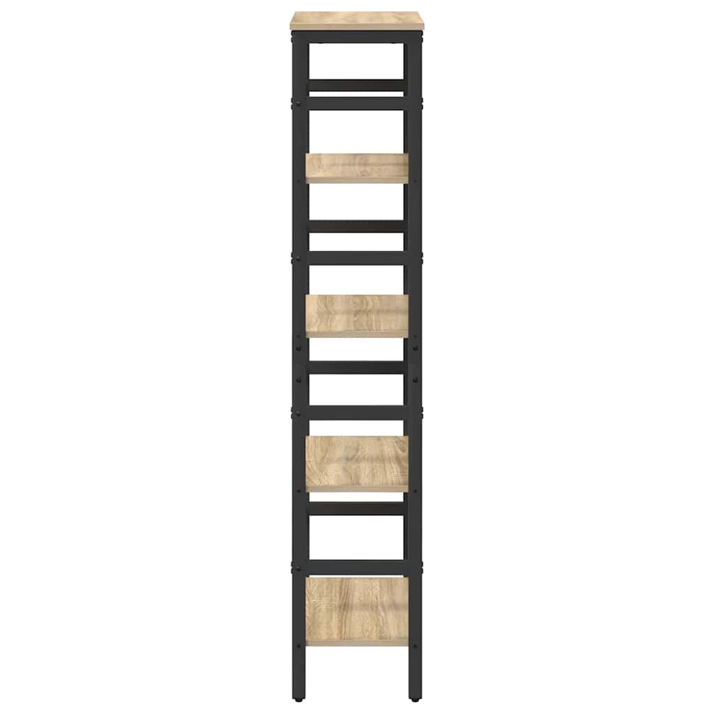 Bookshelf 4-Tier 40 x 29.5 x 149 cm Engineered Wood Sonoma Oak