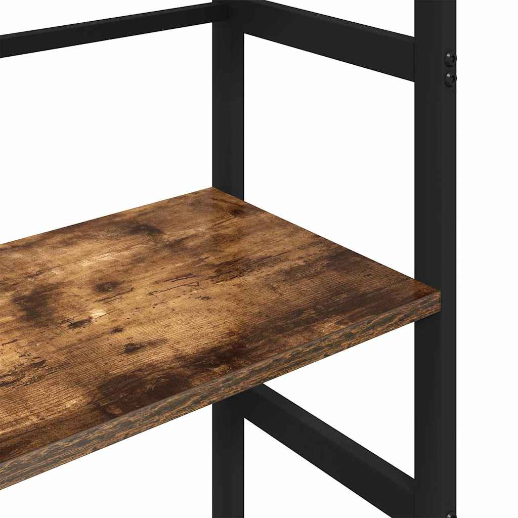 Bookshelf 4-Tier 40 x 29.5 x 149 cm Engineered Wood Smoked Oak