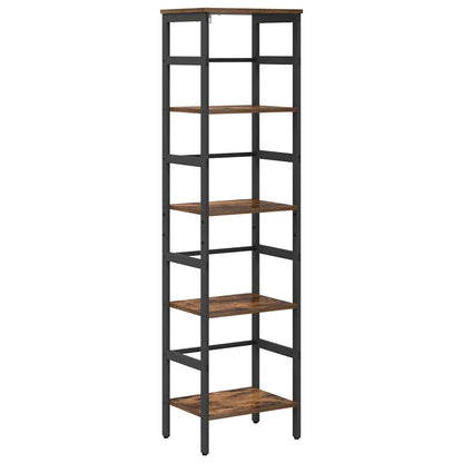 Bookshelf 4-Tier 40 x 29.5 x 149 cm Engineered Wood Smoked Oak
