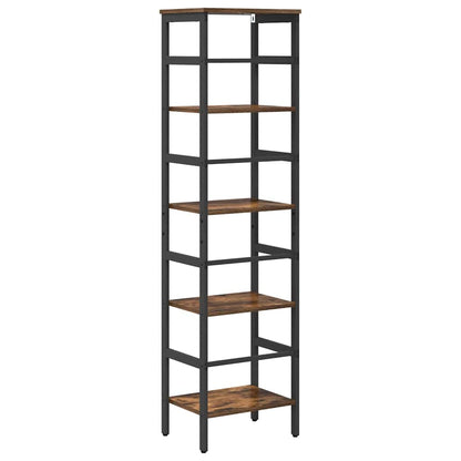 Bookshelf 4-Tier 40 x 29.5 x 149 cm Engineered Wood Smoked Oak