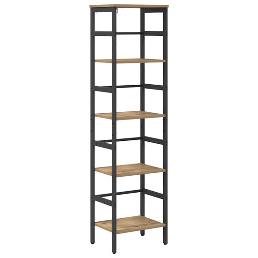 Bookshelf 4-Tier 40 x 29.5 x 149 cm Engineered Wood Artisan Oak