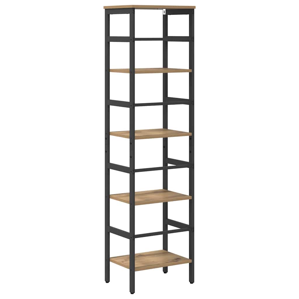 Bookshelf 4-Tier 40 x 29.5 x 149 cm Engineered Wood Artisan Oak