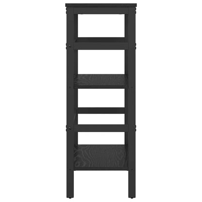 Bookshelf 2-Tier 60 x 29.5 x 81 cm Engineered Wood Black Oak