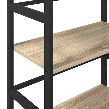 Bookshelf 2-Tier 60 x 29.5 x 81 cm Engineered Wood Sonoma Oak