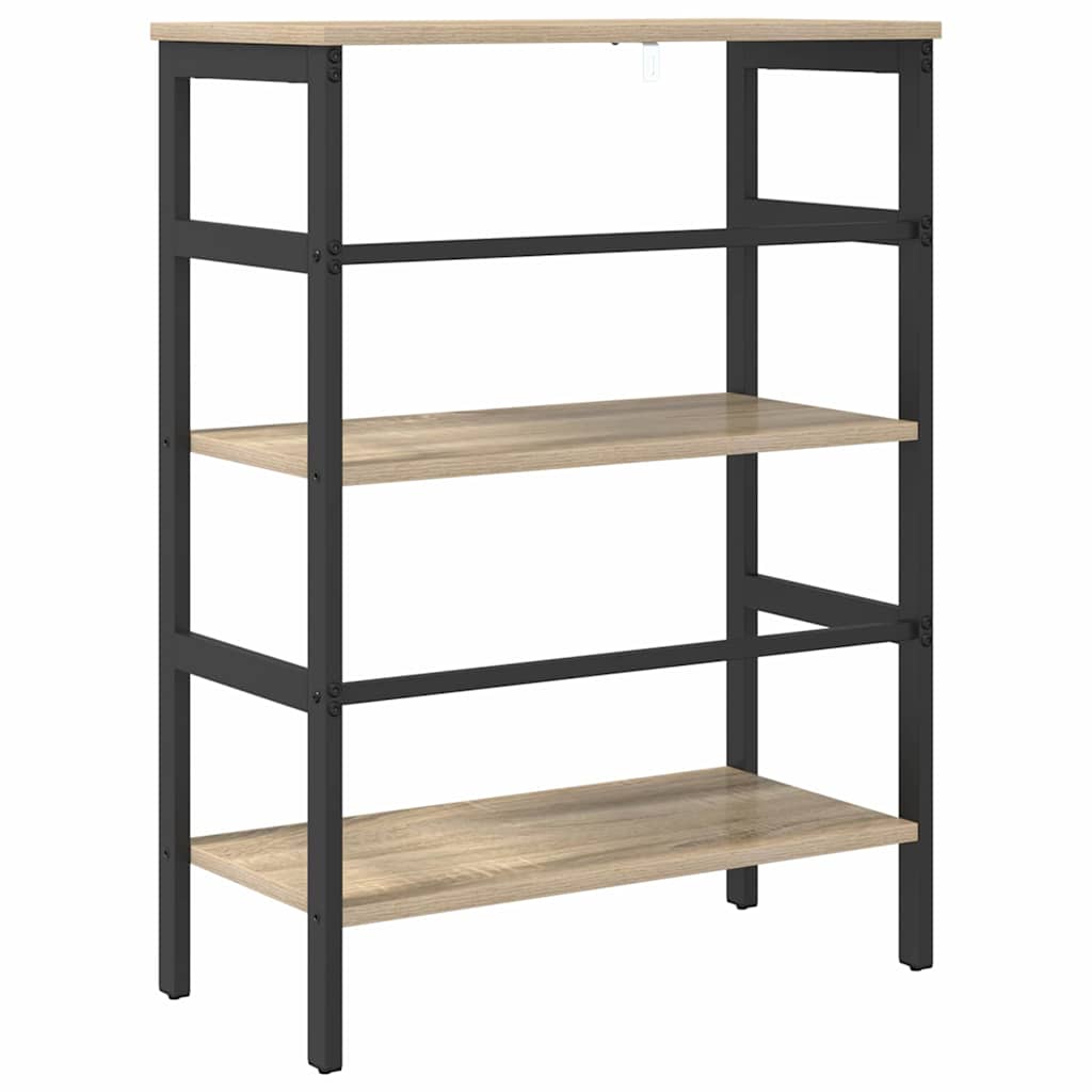 Bookshelf 2-Tier 60 x 29.5 x 81 cm Engineered Wood Sonoma Oak