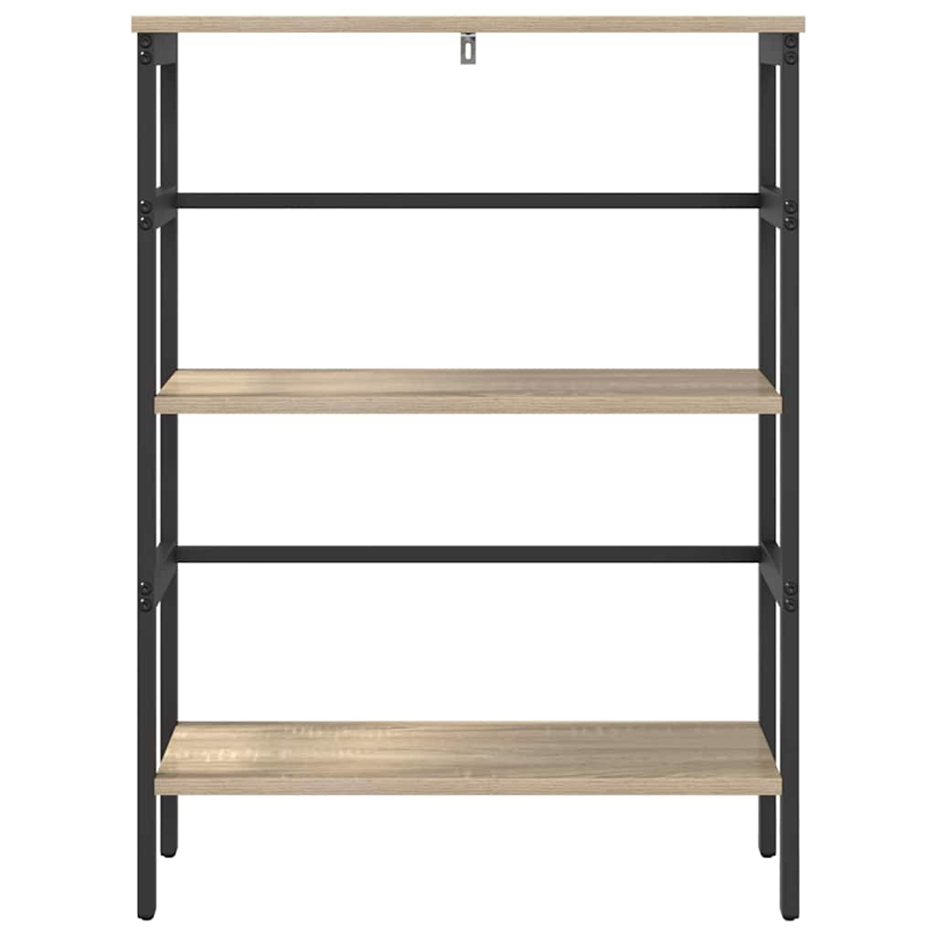 Bookshelf 2-Tier 60 x 29.5 x 81 cm Engineered Wood Sonoma Oak