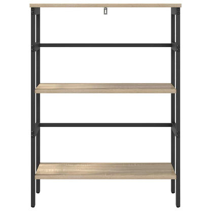 Bookshelf 2-Tier 60 x 29.5 x 81 cm Engineered Wood Sonoma Oak