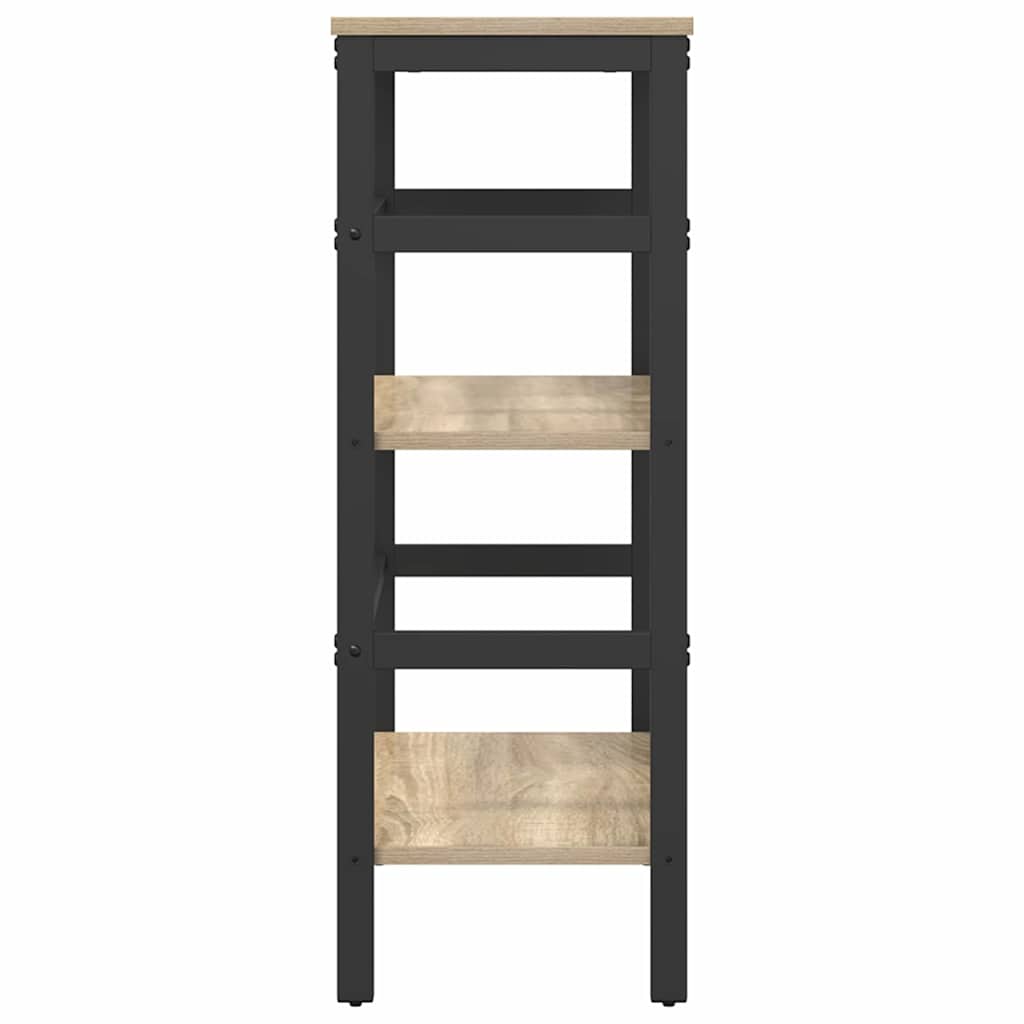 Bookshelf 2-Tier 60 x 29.5 x 81 cm Engineered Wood Sonoma Oak