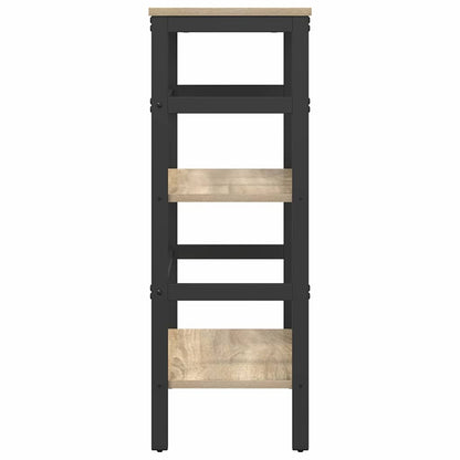 Bookshelf 2-Tier 60 x 29.5 x 81 cm Engineered Wood Sonoma Oak
