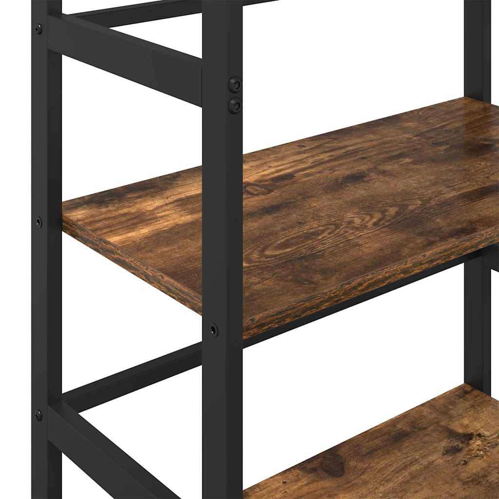 Bookshelf 2-Tier 60 x 29.5 x 81 cm Engineered Wood Smoked Oak