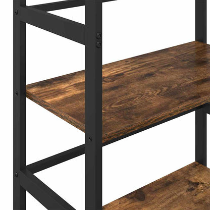 Bookshelf 2-Tier 60 x 29.5 x 81 cm Engineered Wood Smoked Oak