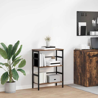 Bookshelf 2-Tier 60 x 29.5 x 81 cm Engineered Wood Smoked Oak