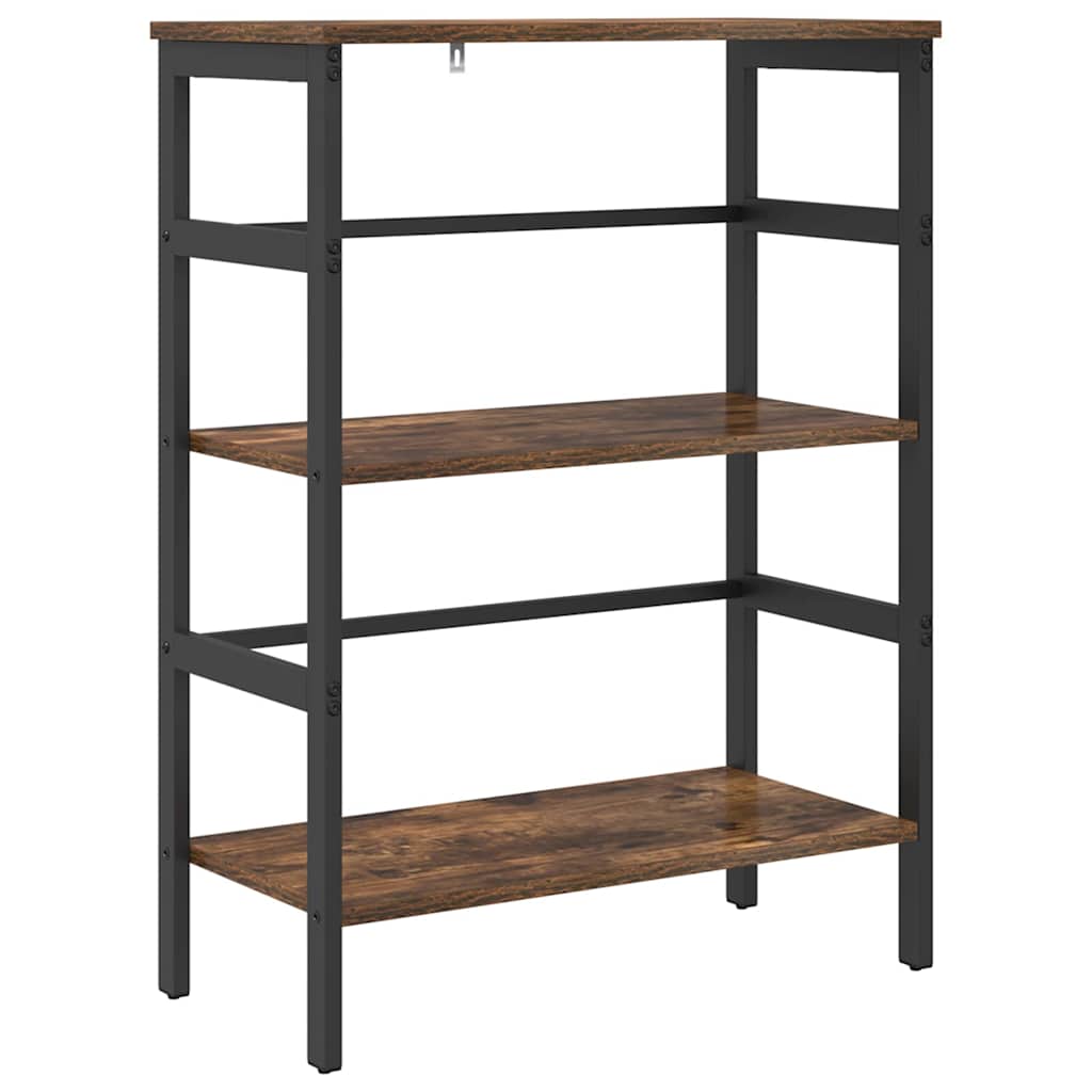 Bookshelf 2-Tier 60 x 29.5 x 81 cm Engineered Wood Smoked Oak
