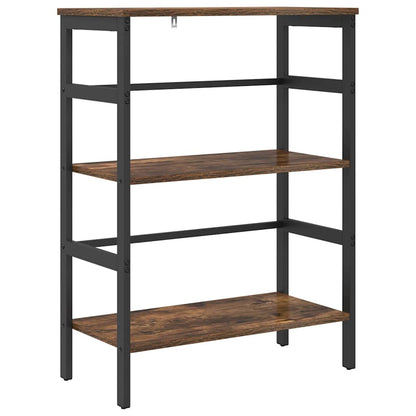 Bookshelf 2-Tier 60 x 29.5 x 81 cm Engineered Wood Smoked Oak