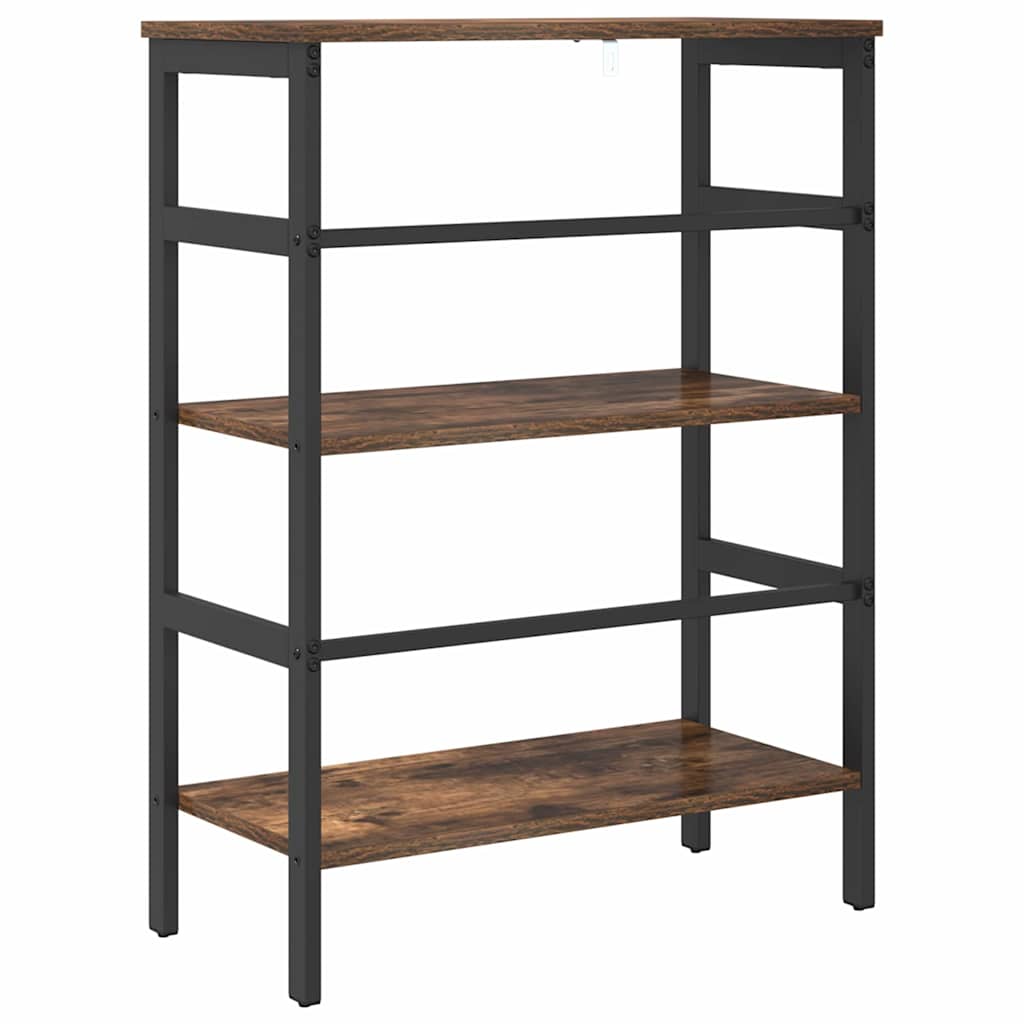 Bookshelf 2-Tier 60 x 29.5 x 81 cm Engineered Wood Smoked Oak