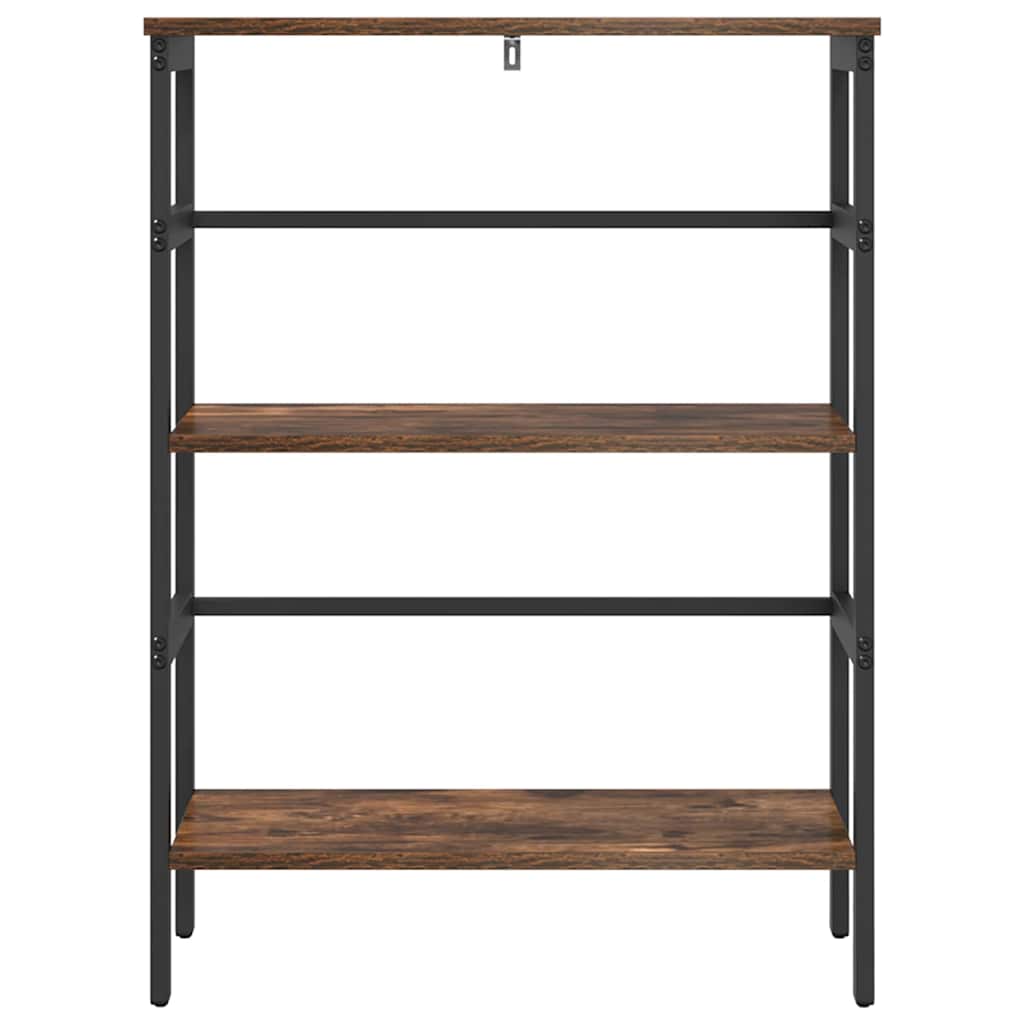 Bookshelf 2-Tier 60 x 29.5 x 81 cm Engineered Wood Smoked Oak