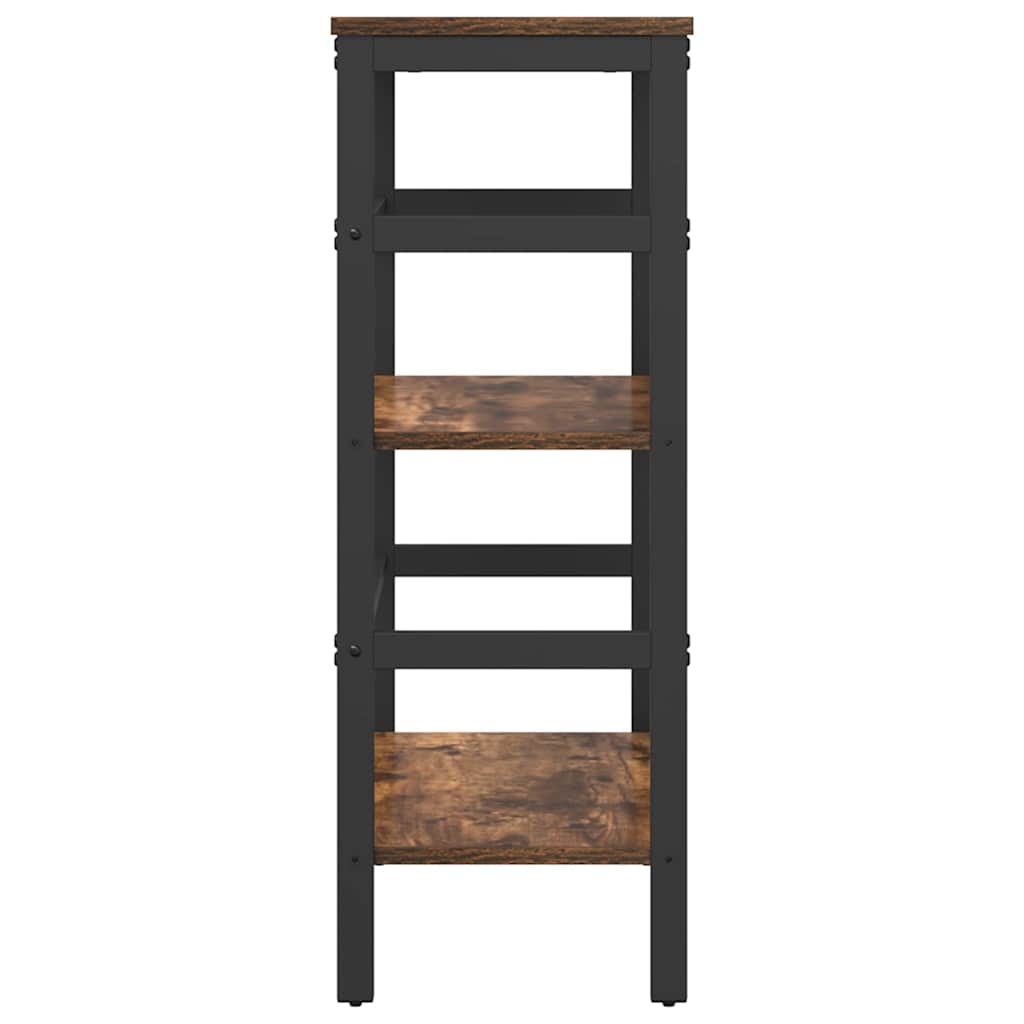 Bookshelf 2-Tier 60 x 29.5 x 81 cm Engineered Wood Smoked Oak