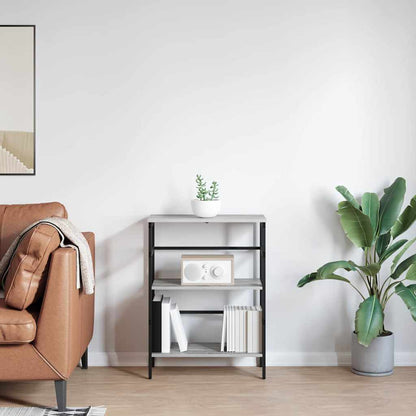 Bookshelf 2-Tier 60 x 29.5 x 81 cm Engineered Wood Grey Sonoma