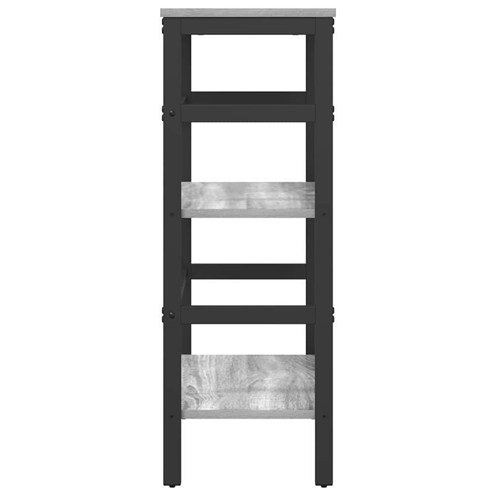 Bookshelf 2-Tier 60 x 29.5 x 81 cm Engineered Wood Grey Sonoma