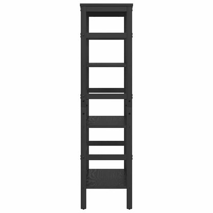 Bookshelf 3-Tier 60 x 29.5 x 115 cm Engineered Wood Black Oak