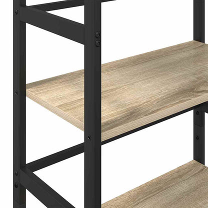 Bookshelf 3-Tier 60 x 29.5 x 115 cm Engineered Wood Sonoma Oak