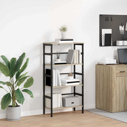 Bookshelf 3-Tier 60 x 29.5 x 115 cm Engineered Wood Sonoma Oak
